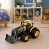 LEAN TOYS Põllumajandustraktor koos buldooseriga tulede ja helidega kollane 1:24