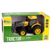 LEAN TOYS Põllumajandustraktor koos buldooseriga tulede ja helidega kollane 1:24
