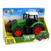 LEAN TOYS Põllumajandustraktor haagisega 1:24 Valge Roheline Kummirattad