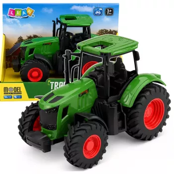 LEAN TOYS Põllumajandustraktor kummiratastega roheline 1:24