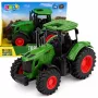 LEAN TOYS Põllumajandustraktor kummiratastega roheline 1:24