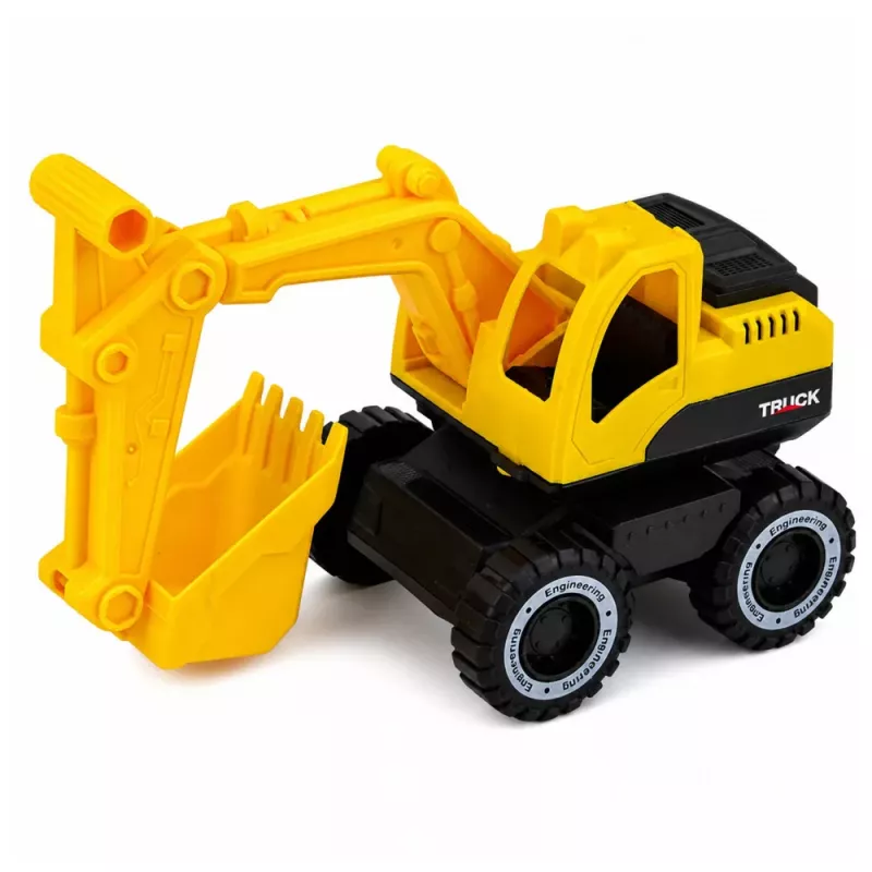 LEAN TOYS Ehitusmasinate Komplekt Ekskavaator Kallur Liikuvad Tuled Helid Kollane