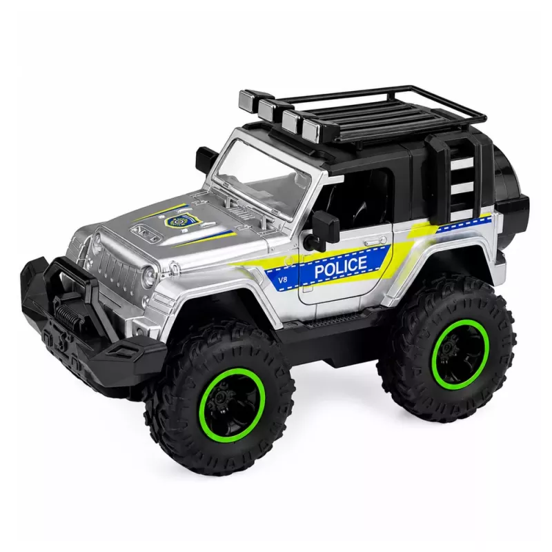 LEAN TOYS Politsei maastikuauto hobusekärguga valgus- ja helikomplekt