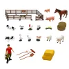 LEAN TOYS Farm Set With Tractor and Barn Animals Figures Accessories 44 pcs.