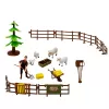 LEAN TOYS Talukomplekt traktori, lauda, silo, kujukeste, loomade ja tööriistadega - 49 osa