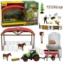 LEAN TOYS Talukomplekt traktori, lauda, silo, kujukeste, loomade ja tööriistadega - 49 osa