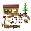 LEAN TOYS Talukomplekt traktori, tuuleveski, lauda, haagise ja loomakujukestega, 45 osa