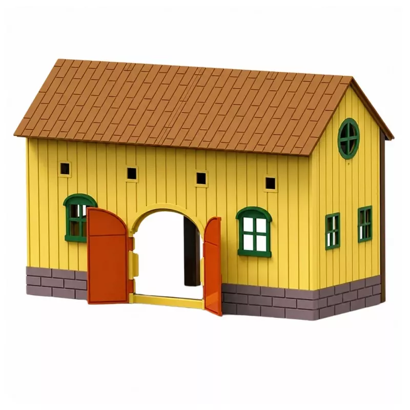 LEAN TOYS Talu hobusetallide komplekt, hüppetakistused, kujukesed, tarvikud, 69 tk