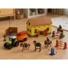 LEAN TOYS Set Farm Stud Farm Tractor Obstacle Course Jumping Hills Horses Figures 72 pcs.