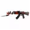 LEAN TOYS AK47 Rifle Battery Operated Weapon Prop Knife Smoke Effect Lights Sounds
