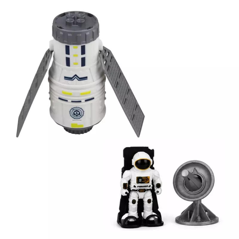 LEAN TOYS Kosmoselaev Satelliit Kapsel Sideantenn Astronaut Komplekt