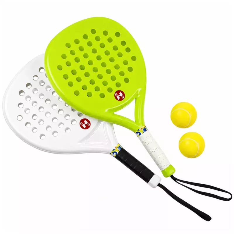 LEAN TOYS Beach and Garden Tennis Sports Set with Rackets and Foam Balls