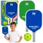 LEAN TOYS Roheline ja Sinine Tennise Sulgpalli Pickleball Reketikomplekt