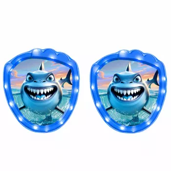 LEAN TOYS viske- ja püüdmismäng LED-haiga, helendavate pallidega
