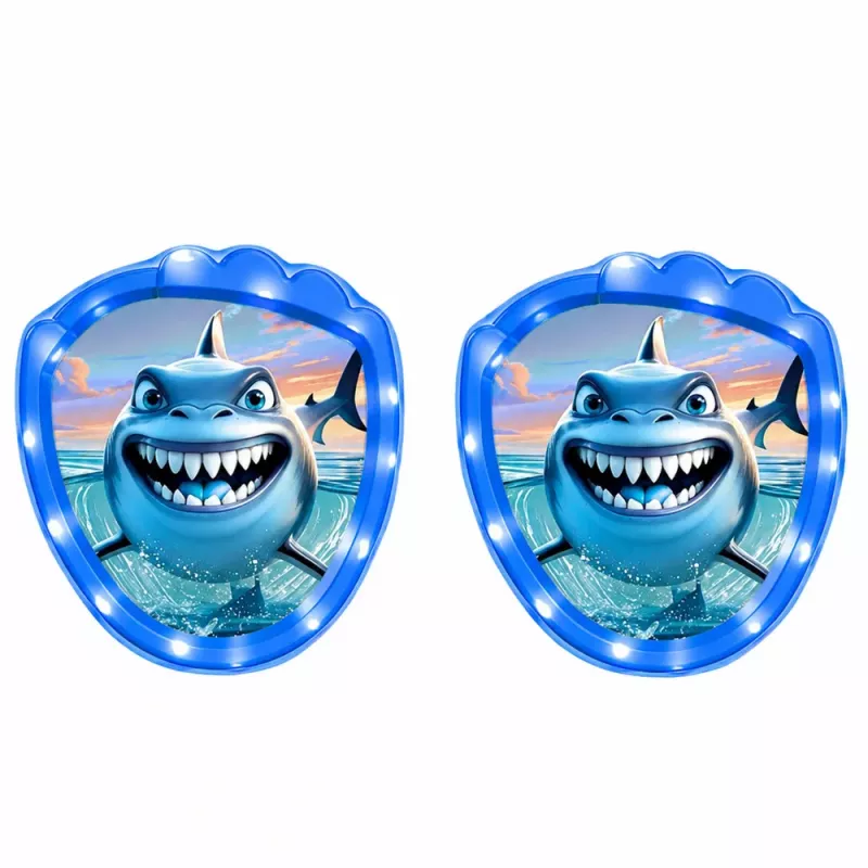 LEAN TOYS viske- ja püüdmismäng LED-haiga, helendavate pallidega