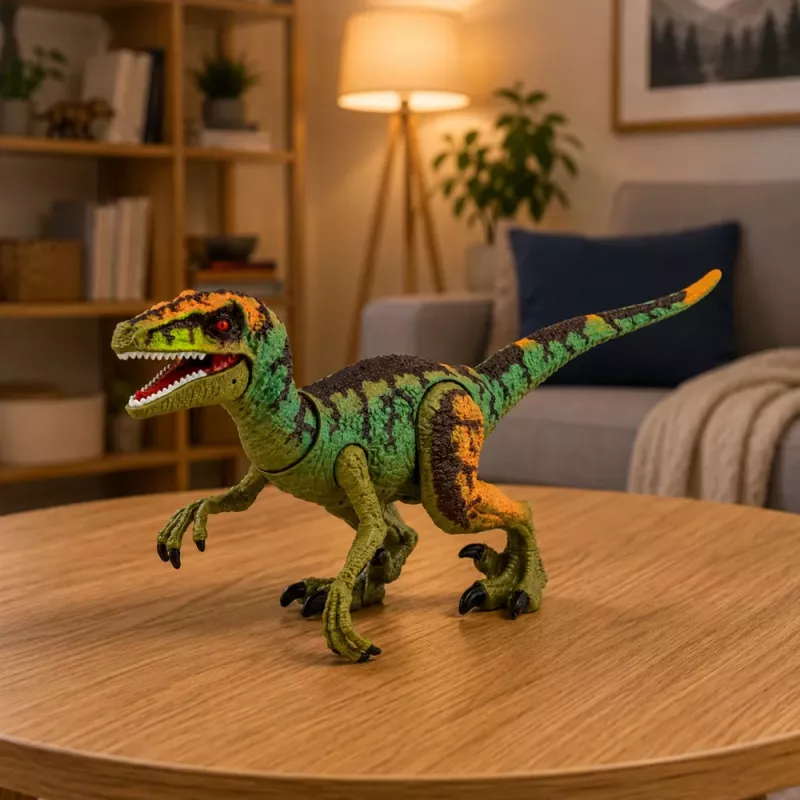 LEAN TOYS Velociraptor Dinosauruse Kuju Realistlike Liikuvate Jäsemete ja Helidega