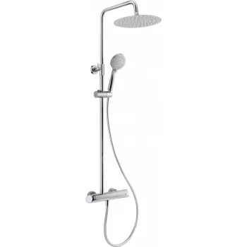 DEANTE Arnika vihmadušš koos segistiga, mattmust, 250 mm vihmupea, seinale paigaldatav