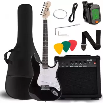 V-TONE EGA 39 BK Elektrikitarr 4/4 Stratocaster Must