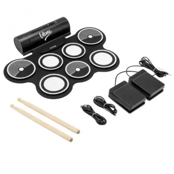 V-TONE RD7 Elektrooniline trummikomplekt USB-C ja AUX-iga, 7 patja, 2 jalgpedaali, 12 häält