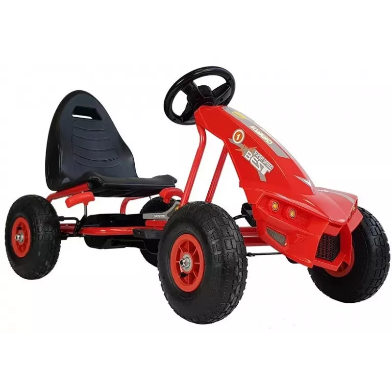 LEAN CARS Go-Cart A-18 Red Pedal Go-Kart