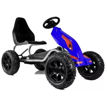 LEAN CARS Pedaaliga Go Kart B012 Täispuhutavate Ratastega Sinine