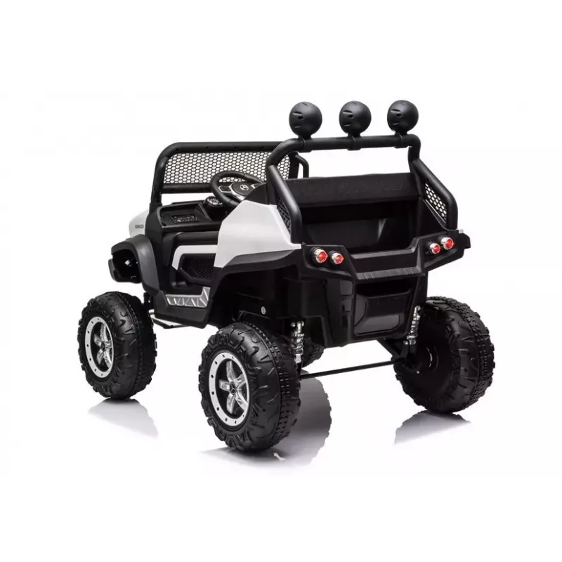 LEAN CARS Electric Ride On Mercedes Unimog S White