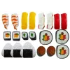 LEAN TOYS Laste sushikomplekt söögiriistadega - 27-osaline puidust mängutoit
