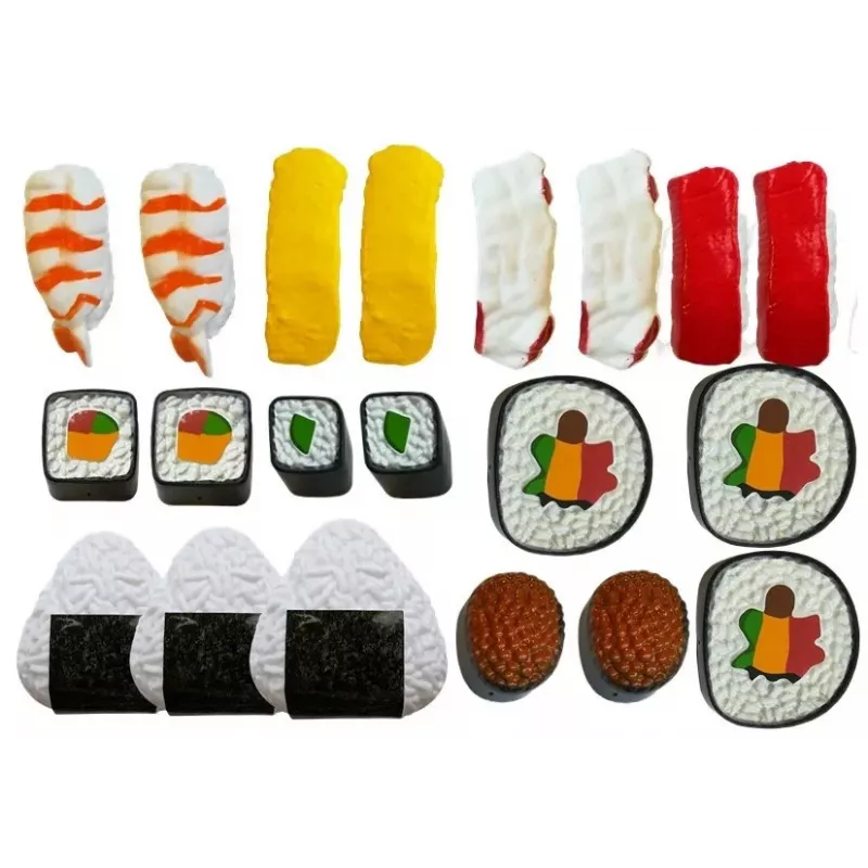 LEAN TOYS Laste sushikomplekt söögiriistadega - 27-osaline puidust mängutoit
