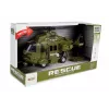 LEAN TOYS Military Rescue Helicopter 1:16 Hook Sound Light