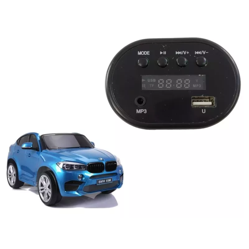 LEAN CARS Muusikapaneel elektriautole JJ2168 – asendusosa USB, AUX, SD-kaardi ja 12V-ga