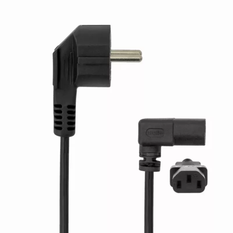 SBOX PC toitekaabel Schuko – IEC C13 2m Must