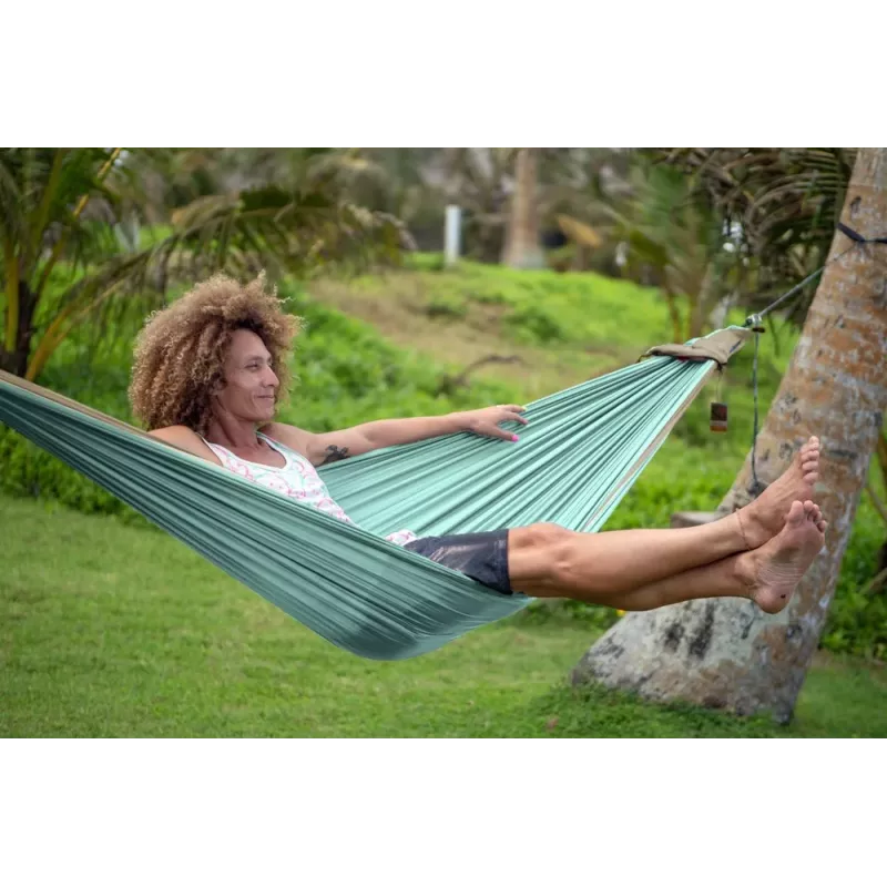 Ticket To The Moon TRAVEL HAMMOCK - Original Hanging Hammock 2 Person(s) Nylon Dark Green, Light Grey
