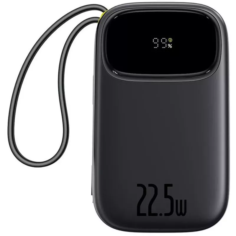 Baseus EnerFill FC31 20000 mAh 22.5W USB-C + Lightning Power Bank Must