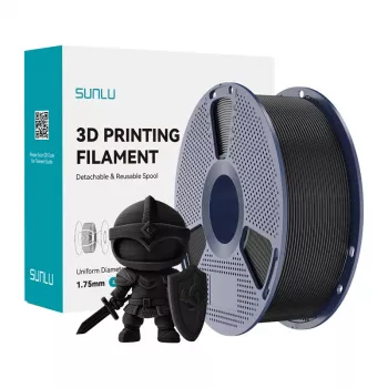 SUNLU PLA+ Filament 1.75 mm Must 1 kg