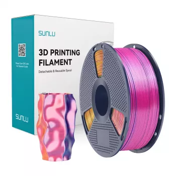 SUNLU PLA+ Silk Tri-Color Filament 1.75 mm 1 kg Red Yellow Blue
