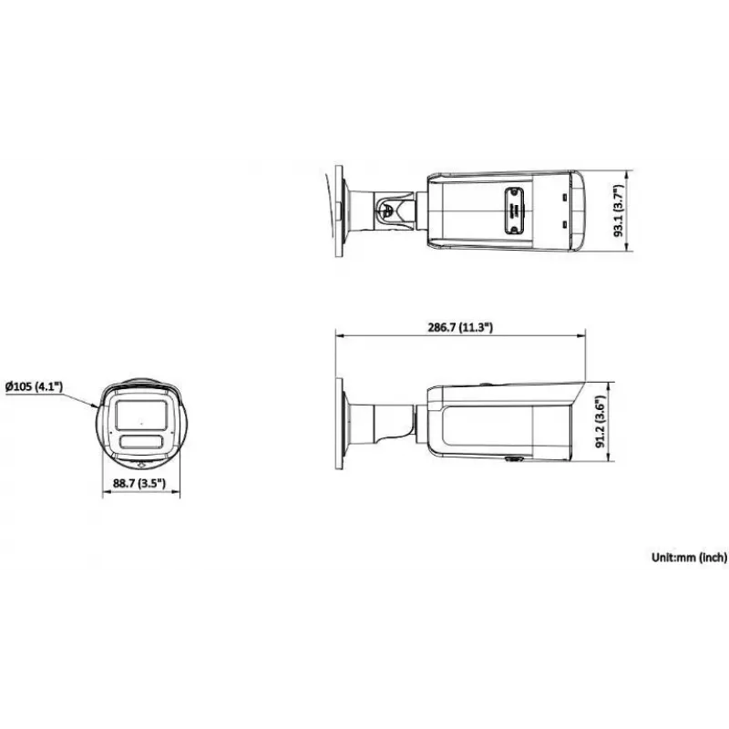 Hikvision DS-2CD2T83G2-2LI(2.8mm) 8MP AcuSense Bullet IP-kaamera kahe valgusega