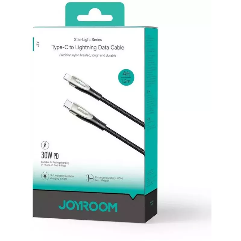 Joyroom Star-Light Series SA27-CL3 USB-C to Lightning kaabel 30W 1,2m must