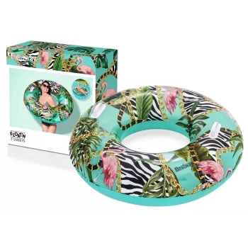 Bestway Swimming Ring 114 cm (45 inches) - Multicolour Transparent Graphic Print