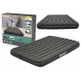 Bestway Pavillo Inflatable Airbed Queen 203x152x25 cm with Built-in Foot Pump, Flocked Top, Coil Beam Construction, Grey/Blue
