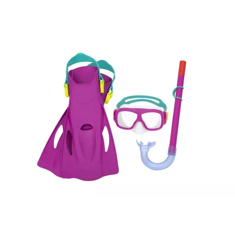 Bestway sukeldumiskomplekt mask, snorkel, uimed roosa 25019
