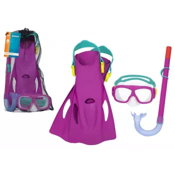 Bestway sukeldumiskomplekt mask, snorkel, uimed roosa 25019