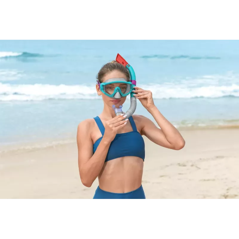 Bestway sukeldumiskomplekt mask, snorkel, uimed sinine 25020