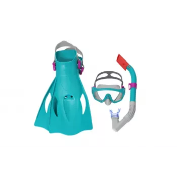 Bestway sukeldumiskomplekt mask, snorkel, uimed sinine 25020