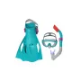 Bestway sukeldumiskomplekt mask, snorkel, uimed sinine 25020