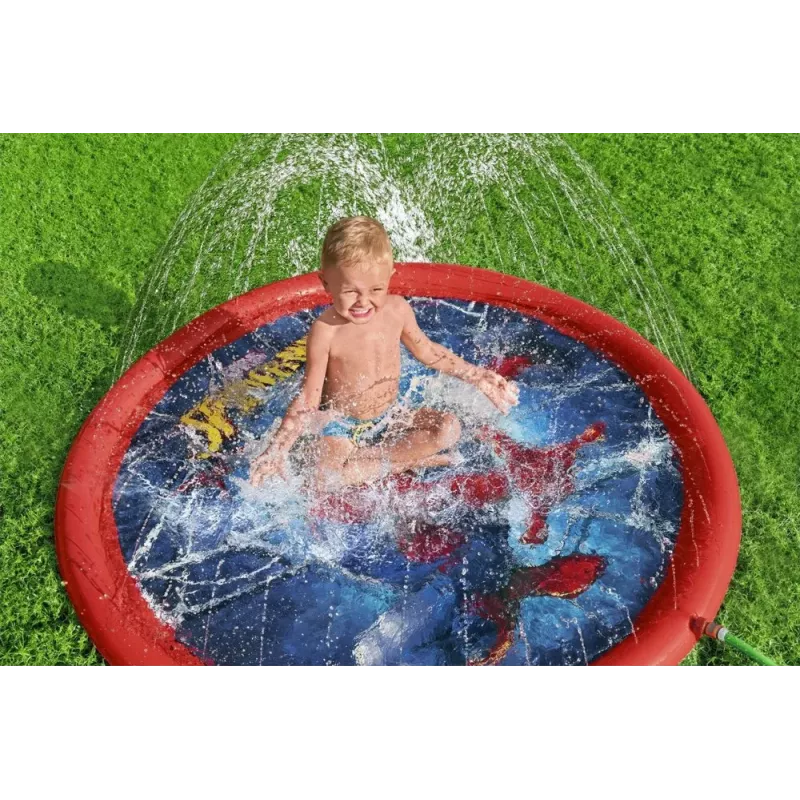 Bestway Inflatable Paddling Pool Mat With Fountain Spider-Man 165 cm