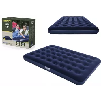 Bestway Õhkmadrats 191 x 137 x 22 cm Kahekordne Flockitud Pealispinnaga Poolitala Sinine/Hall 67002