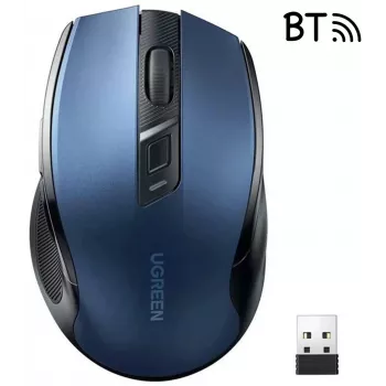 Ugreen MU006 Wireless Optical Mouse 2.4GHz / Bluetooth 5.0 4000 DPI - Sinine