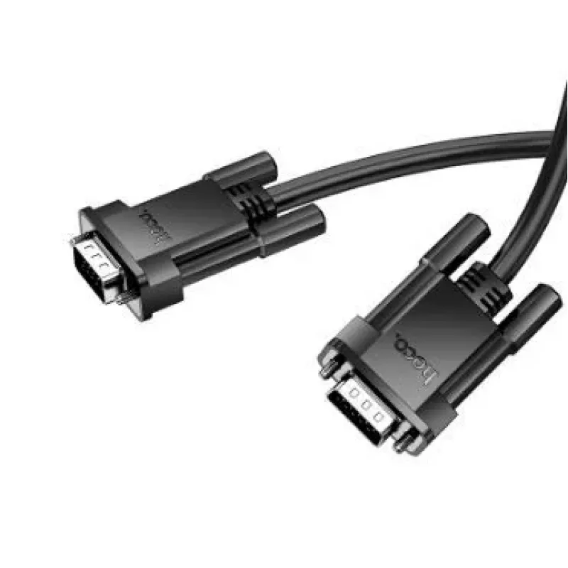 Hoco US11 VGA Isane – VGA Isane HD Andmekaabel (2m) Must