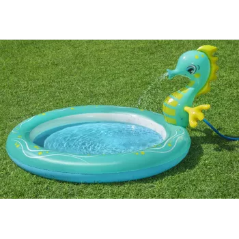 Bestway 53114 Inflatable Aquarium Water Play Center with Slide, 239 x 206 x 86 cm
