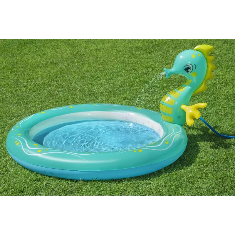 Bestway 53114 Inflatable Aquarium Water Play Center with Slide, 239 x 206 x 86 cm